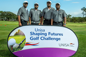 KZN Shaping Futures Golf Challenge 2015: Kitted out in their grey golf shirts, these golfers took part in a fundraising event to assist with student bursaries.
